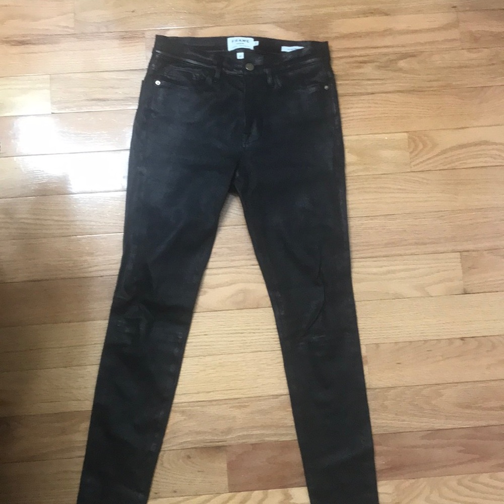 FRAME Leather Le High Skinny Size 27